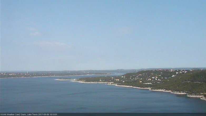 Lake Travis webcam, September 6, 2017 9:25 AM CT