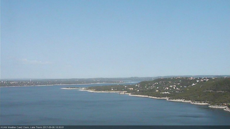 Lake Travis webcam, September 6, 2017 10:00 AM CT
