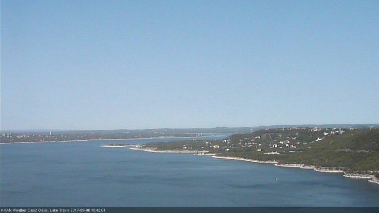 Lake Travis webcam, September 6, 2017 10:05 AM CT