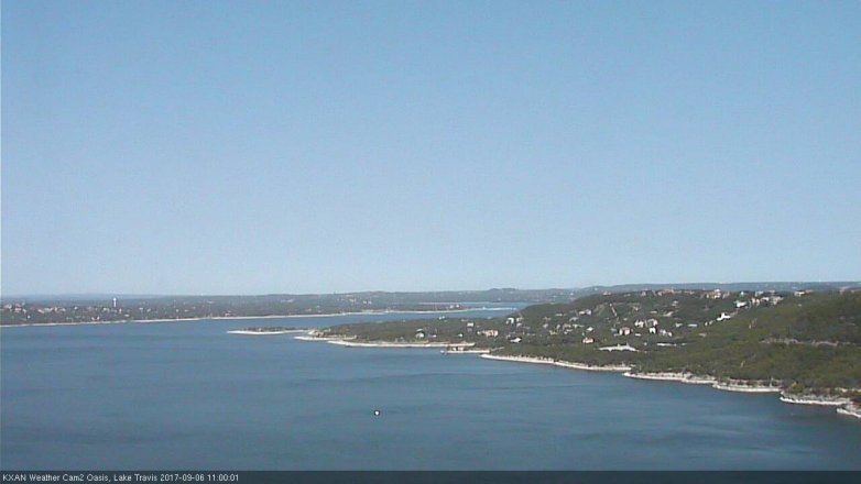 Lake Travis webcam, September 6, 2017 10:15 AM CT