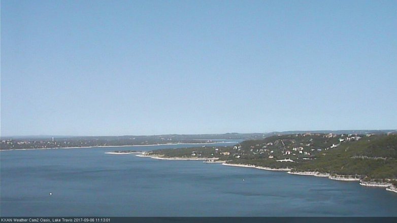 Lake Travis webcam, September 6, 2017 10:25 AM CT
