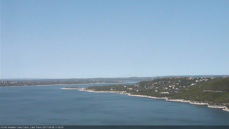 Lake Travis webcam, September 6, 2017 10:45 AM CT