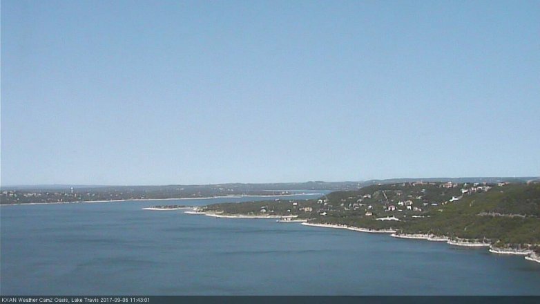 Lake Travis webcam, September 6, 2017 11:15 AM CT