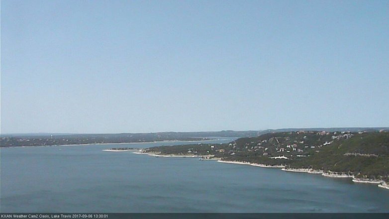 Lake Travis webcam, September 6, 2017 12:40 PM CT