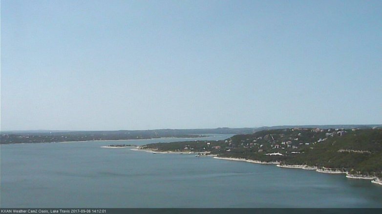 Lake Travis webcam, September 6, 2017 1:15 PM CT
