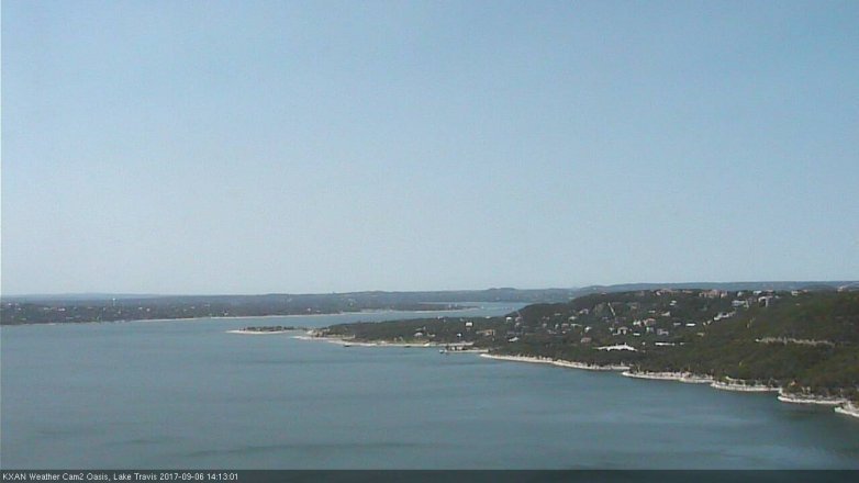 Lake Travis webcam, September 6, 2017 1:35 PM CT