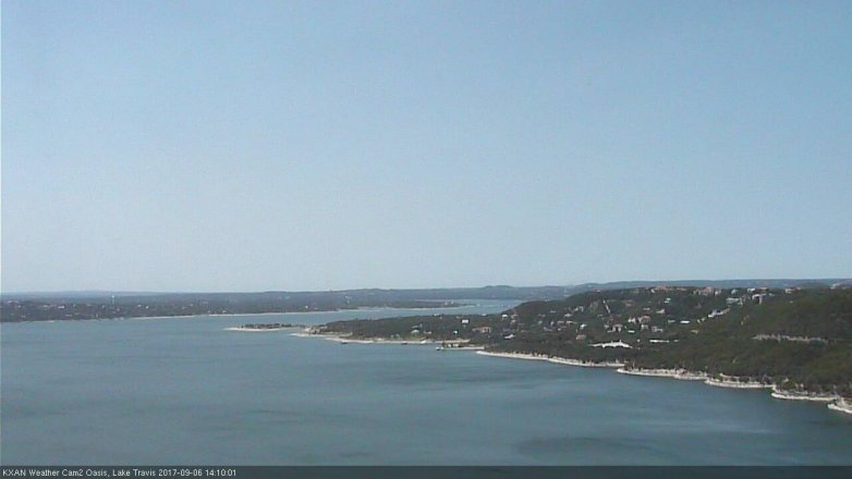 Lake Travis webcam, September 6, 2017 1:40 PM CT