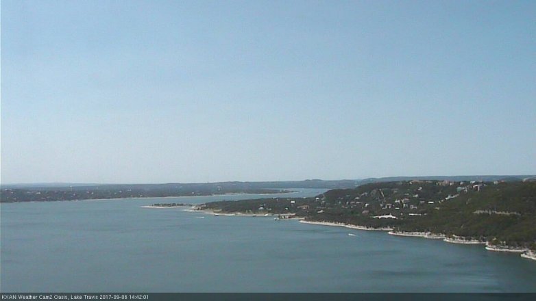 Lake Travis webcam, September 6, 2017 1:50 PM CT
