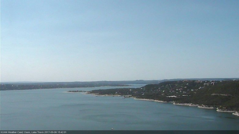 Lake Travis webcam, September 6, 2017 3:05 PM CT