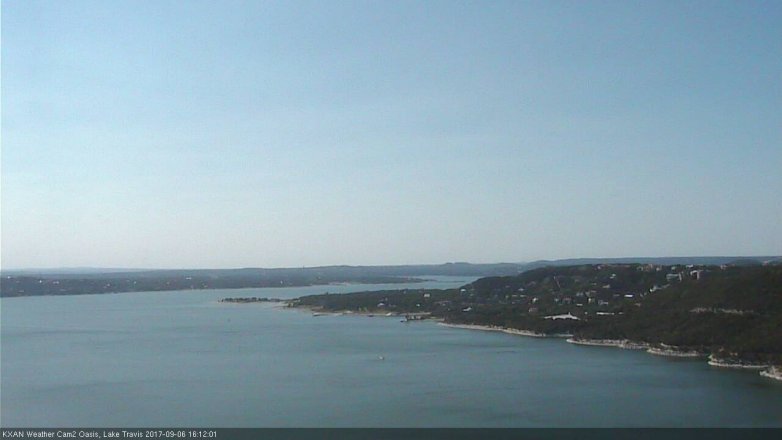 Lake Travis webcam, September 6, 2017 3:35 PM CT