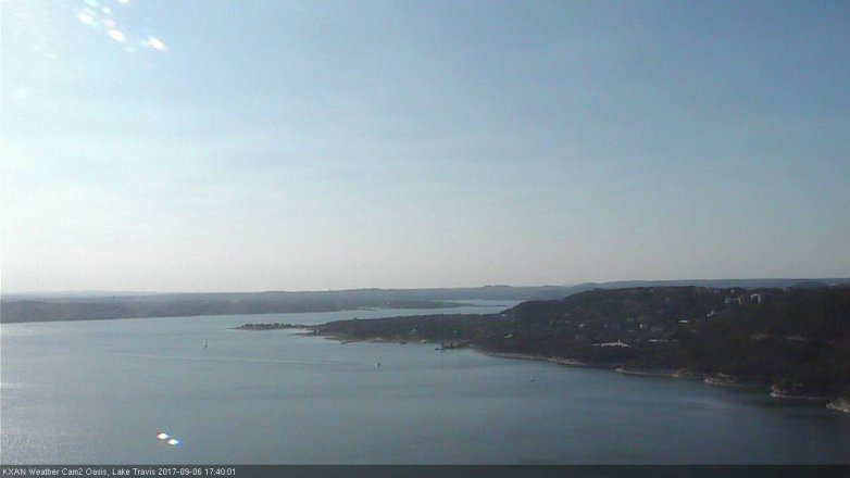 Lake Travis webcam, September 6, 2017 4:50 PM CT