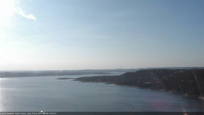 Lake Travis webcam, September 6, 2017 5:20 PM CT