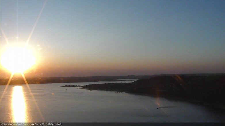 Lake Travis webcam, September 6, 2017 6:35 PM CT