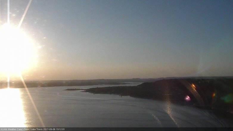 Lake Travis webcam, September 6, 2017 6:40 PM CT