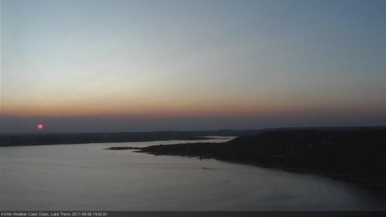 Lake Travis webcam, September 6, 2017 6:50 PM CT