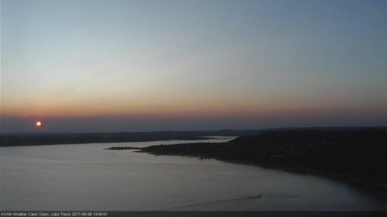 Lake Travis webcam, September 6, 2017 7:00 PM CT