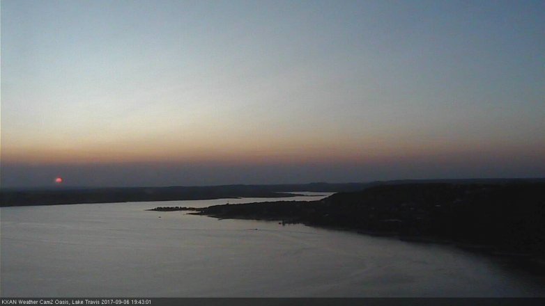 Lake Travis webcam, September 6, 2017 7:15 PM CT
