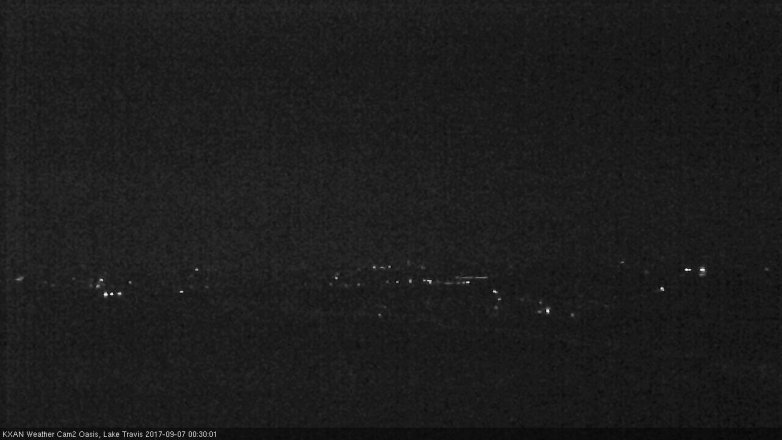 Lake Travis webcam, September 6, 2017 11:50 PM CT