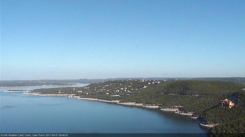Lake Travis webcam, September 7, 2017 9:05 AM CT