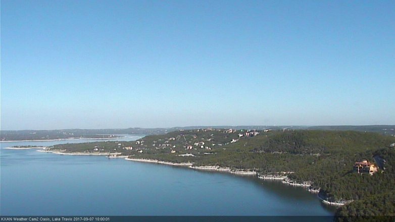 Lake Travis webcam, September 7, 2017 9:10 AM CT