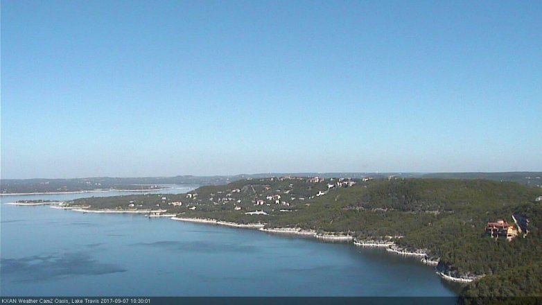 Lake Travis webcam, September 7, 2017 9:50 AM CT