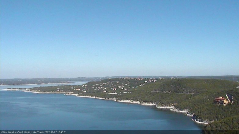 Lake Travis webcam, September 7, 2017 10:00 AM CT