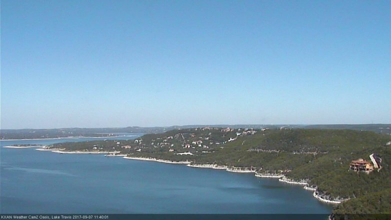 Lake Travis webcam, September 7, 2017 10:45 AM CT