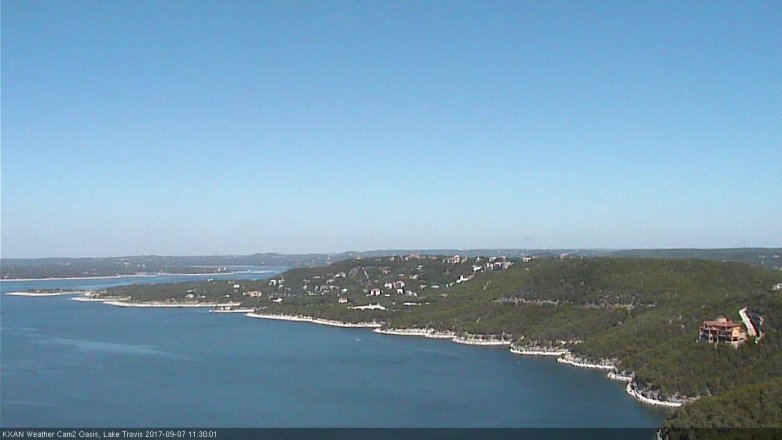 Lake Travis webcam, September 7, 2017 10:50 AM CT