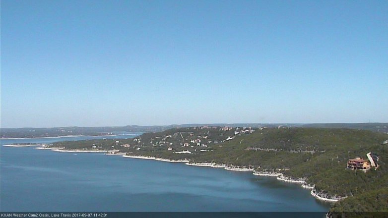 Lake Travis webcam, September 7, 2017 11:00 AM CT
