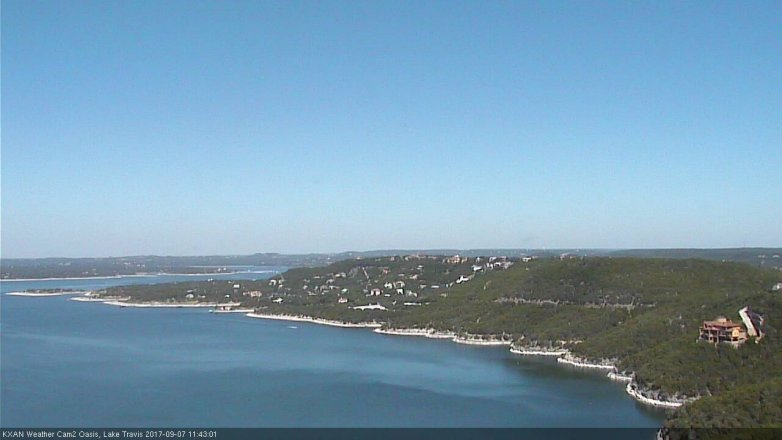 Lake Travis webcam, September 7, 2017 11:05 AM CT