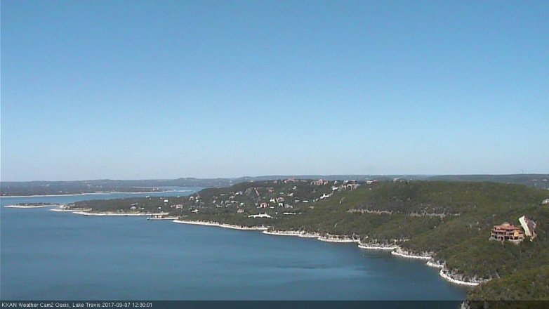 Lake Travis webcam, September 7, 2017 12:00 PM CT
