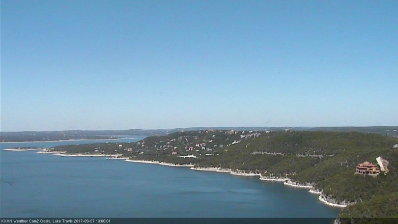 Lake Travis webcam, September 7, 2017 12:05 PM CT
