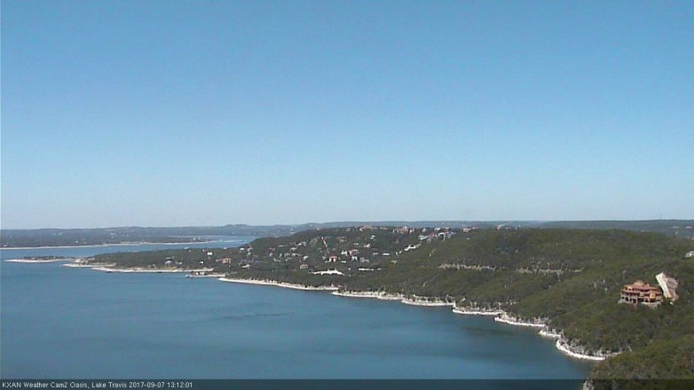 Lake Travis webcam, September 7, 2017 12:15 PM CT