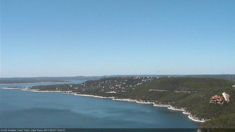 Lake Travis webcam, September 7, 2017 12:45 PM CT