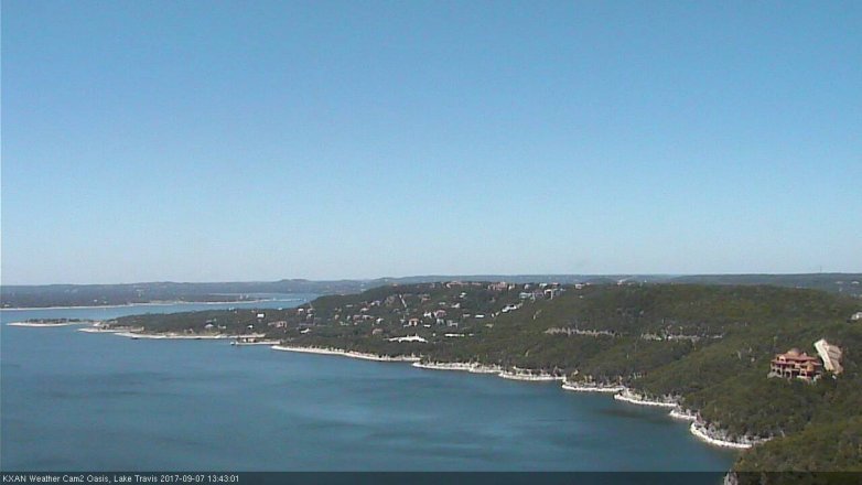 Lake Travis webcam, September 7, 2017 12:50 PM CT