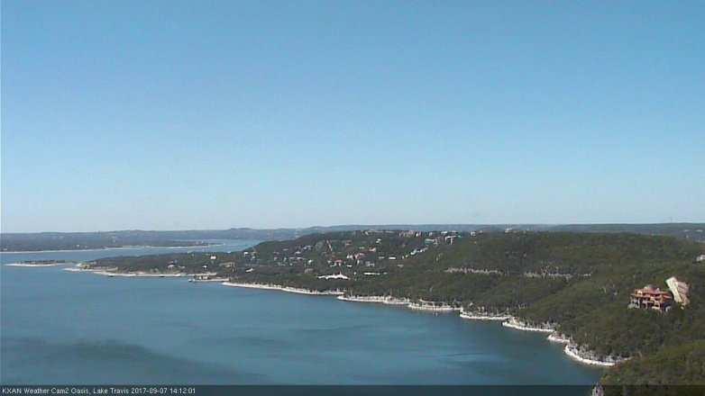 Lake Travis webcam, September 7, 2017 1:35 PM CT