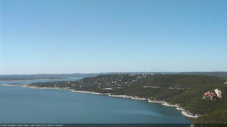Lake Travis webcam, September 7, 2017 1:50 PM CT