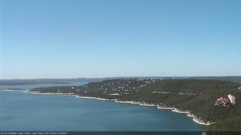 Lake Travis webcam, September 7, 2017 1:55 PM CT