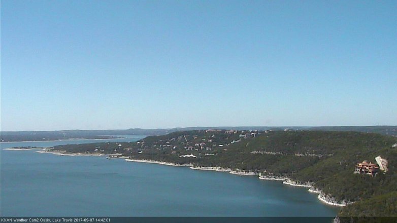 Lake Travis webcam, September 7, 2017 2:00 PM CT