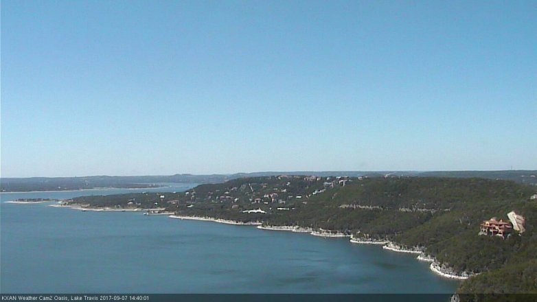 Lake Travis webcam, September 7, 2017 2:10 PM CT