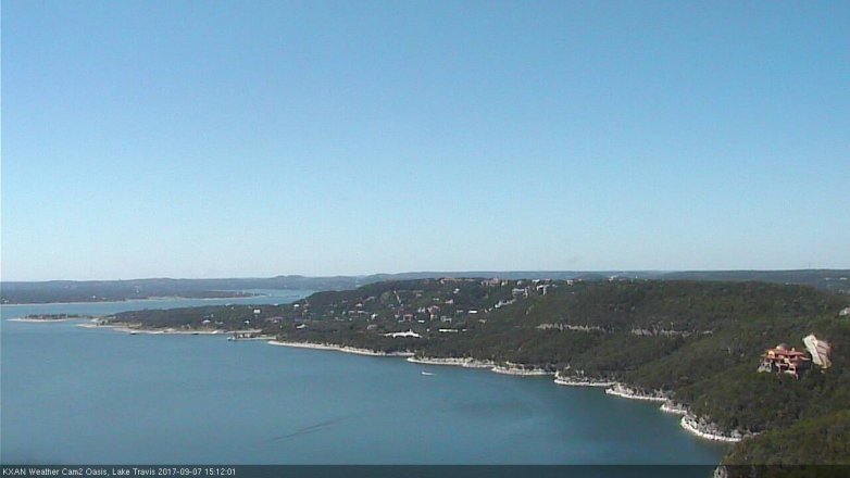 Lake Travis webcam, September 7, 2017 2:20 PM CT