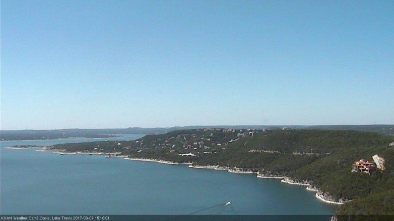 Lake Travis webcam, September 7, 2017 2:25 PM CT