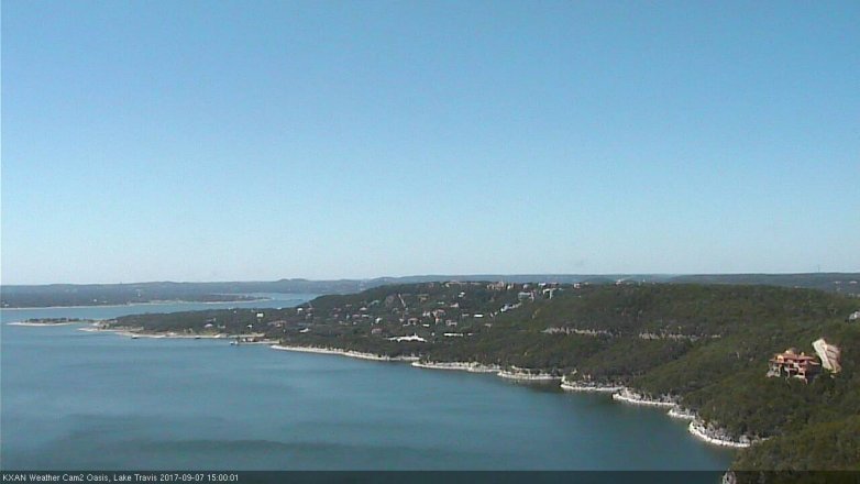 Lake Travis webcam, September 7, 2017 2:30 PM CT