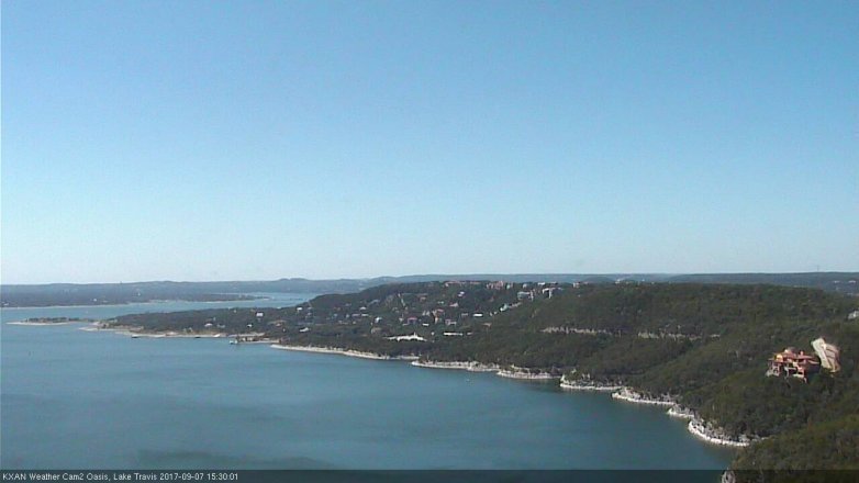 Lake Travis webcam, September 7, 2017 2:35 PM CT