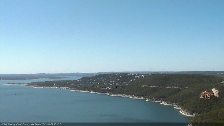 Lake Travis webcam, September 7, 2017 3:10 PM CT