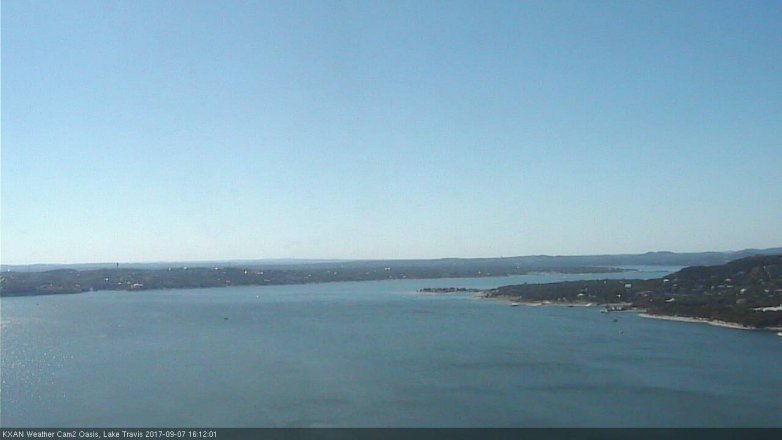 Lake Travis webcam, September 7, 2017 3:20 PM CT