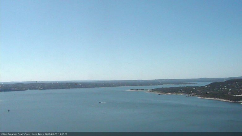 Lake Travis webcam, September 7, 2017 3:25 PM CT