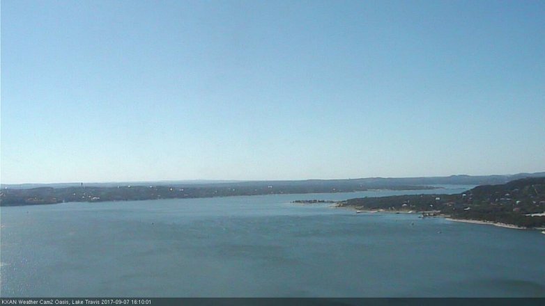 Lake Travis webcam, September 7, 2017 3:40 PM CT