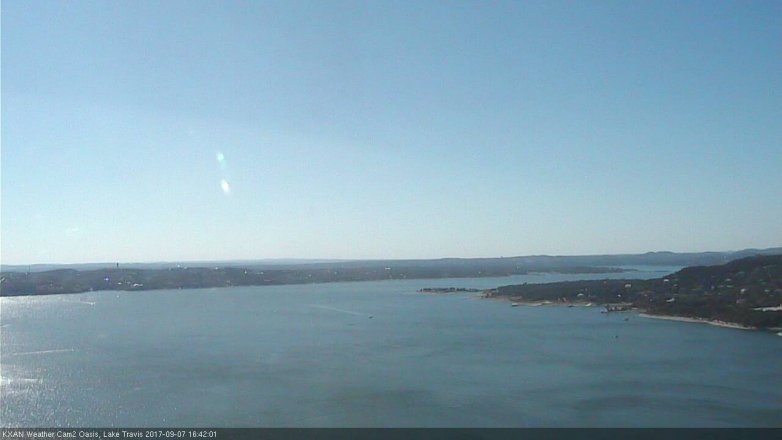 Lake Travis webcam, September 7, 2017 3:45 PM CT