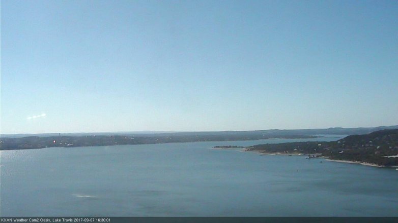 Lake Travis webcam, September 7, 2017 3:50 PM CT